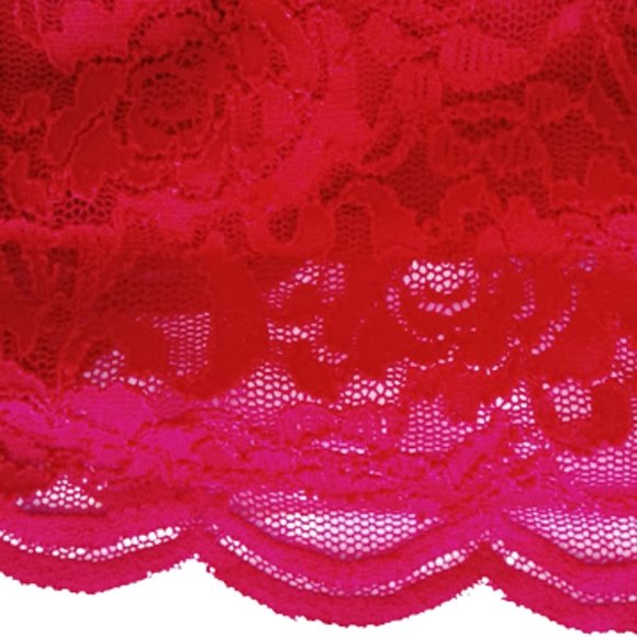 LE CHATEAU Red Stretch Lace OveralyDress Size XXL NEW NWT - Picture 5 of 6